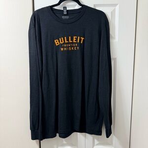 District Bulleit Whiskey Dark Gray and Orange Long Sleeve Tee